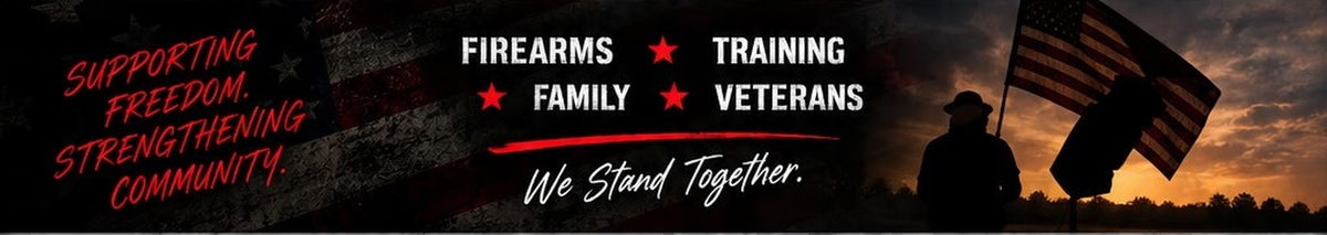Supporting freedom, strengthening community. Firearms, training, family, veterans — we stand together.